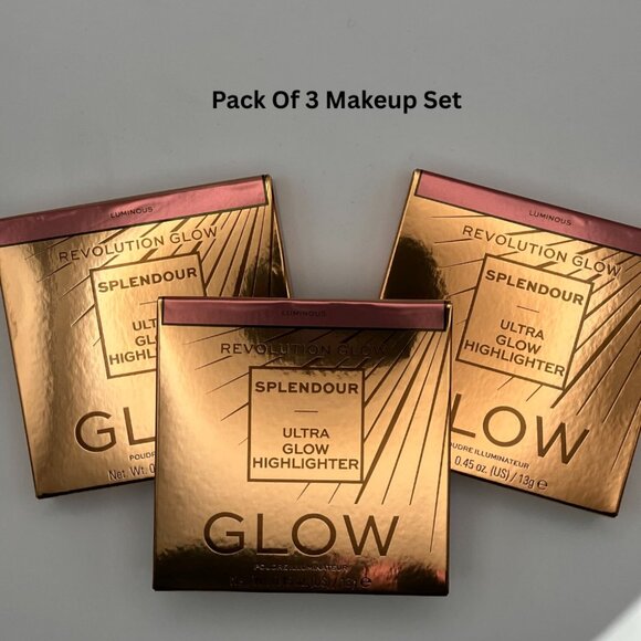 Pack Of 3 Revolution Luminous Ultra Glow Makeup Splendour Highlighter - Picture 1 of 6